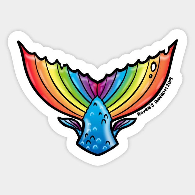 Rainbow Mermaid Tail Sticker by Raven's Random